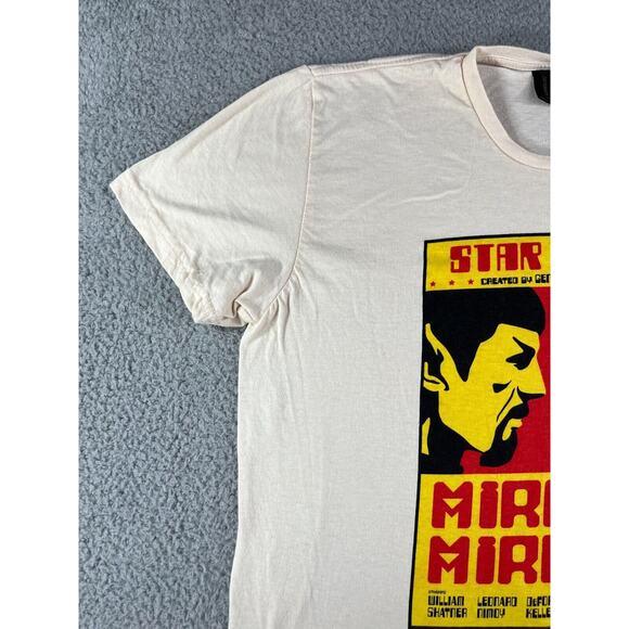 Star Trek Spock Shirt Mens Large White Ivory Mirror Mirror Lootcrate Exclusive - Picture 4 of 11